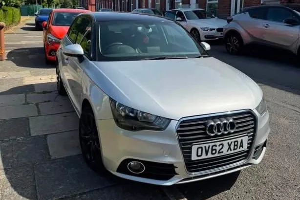 Silver Audi A1 Sportback, front view